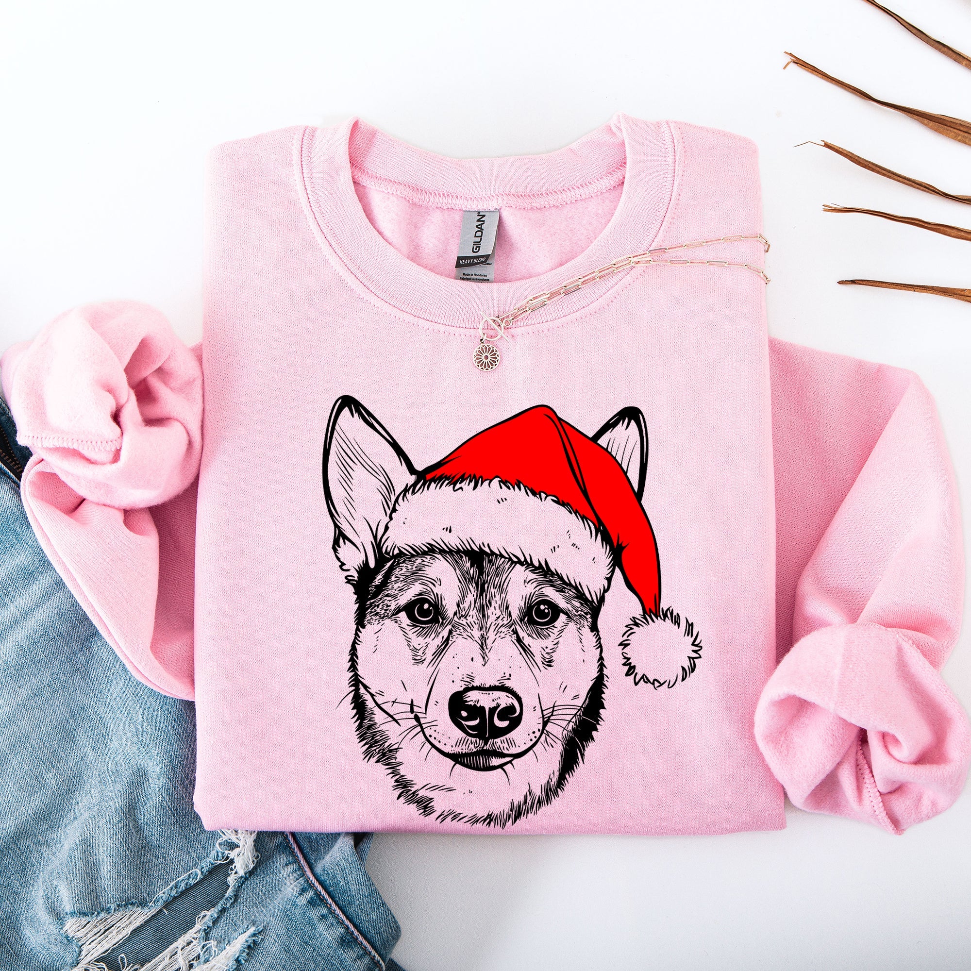 Australian Cattle Dog, Blue Heeler, Santa, Dog, Christmas, Dog Lover, Pet Sweatshirt