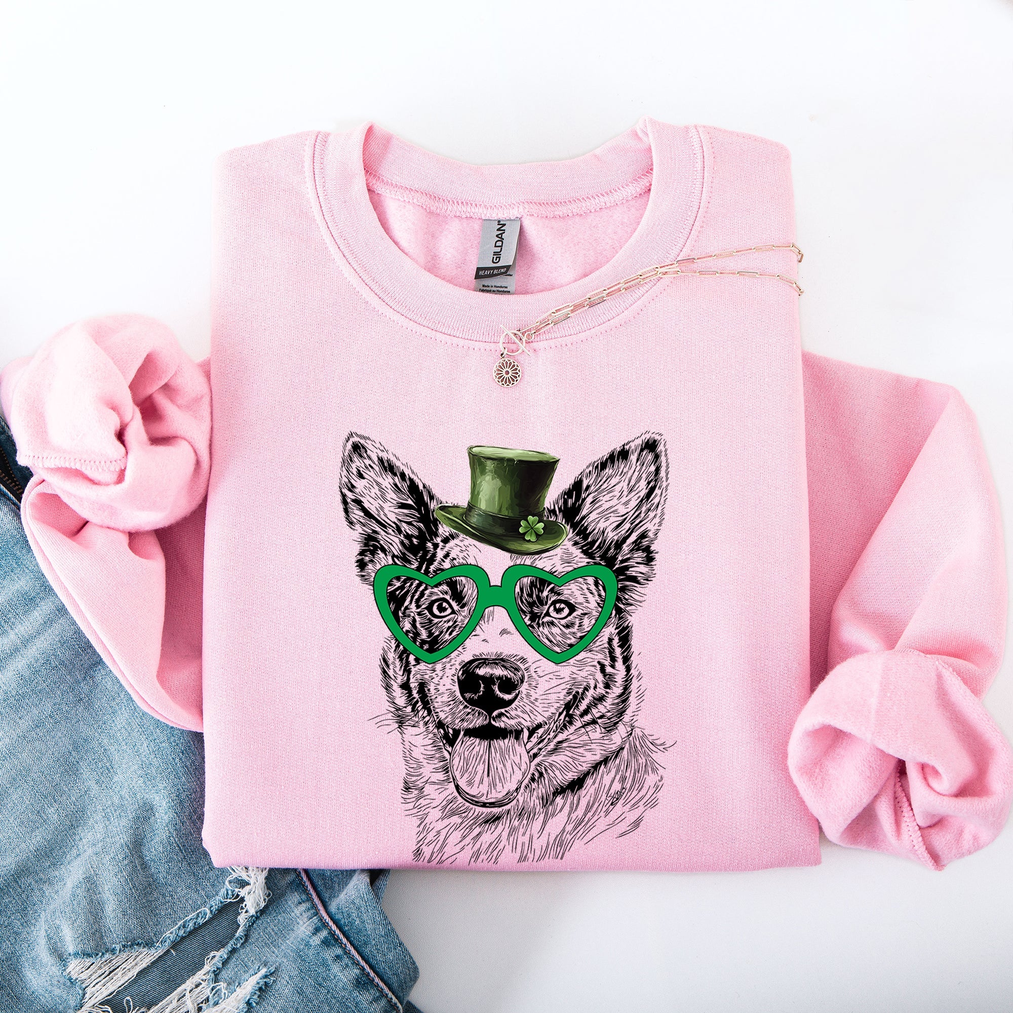 Australian Cattle, Blue Heeler, Adorable Dog, St Patrick's Day, Lucky, Irish Sweatshirt