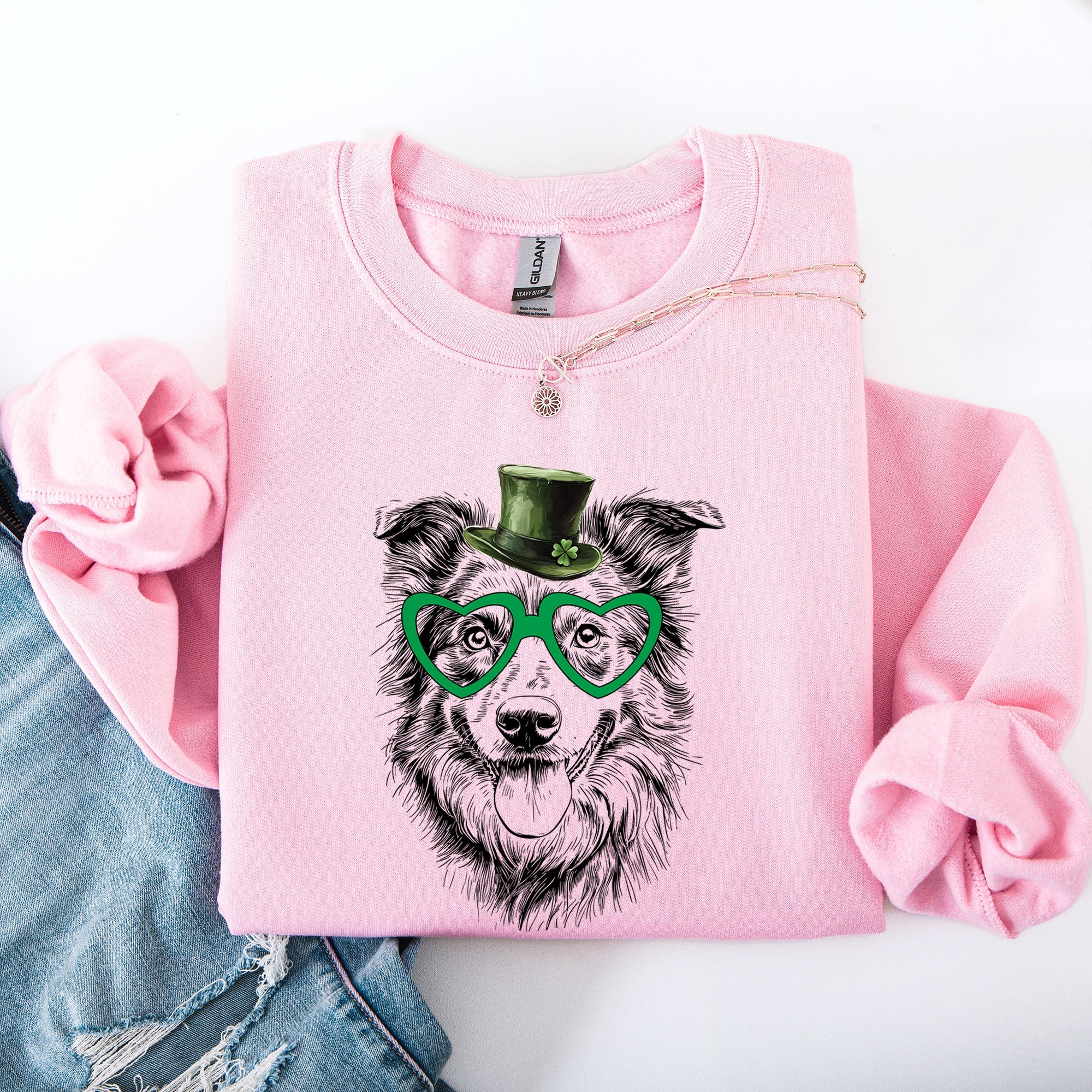 Australian Shepherd, Adorable Dog, St Patrick's Day, Lucky, Irish Sweatshirt