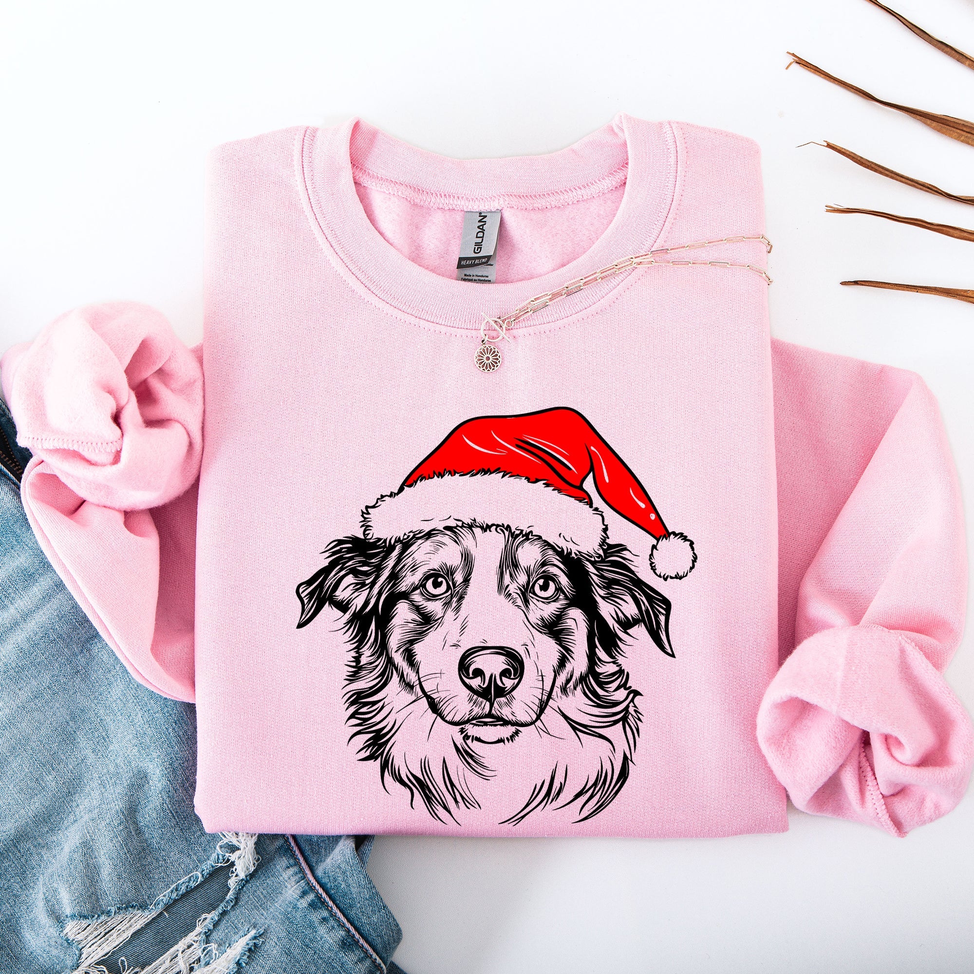 Australian Shepherd, Santa, Dog, Christmas, Dog Lover, Pet Sweatshirt