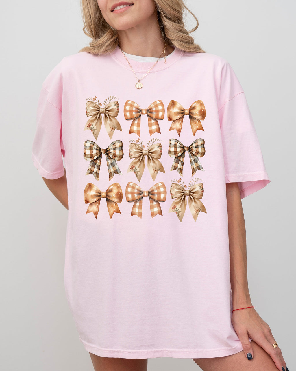 Autumn Ribbons, Bows, Coquette, Girly, Thanksgiving, Fall, Halloween Shirt Comfort Colors T-Shirt