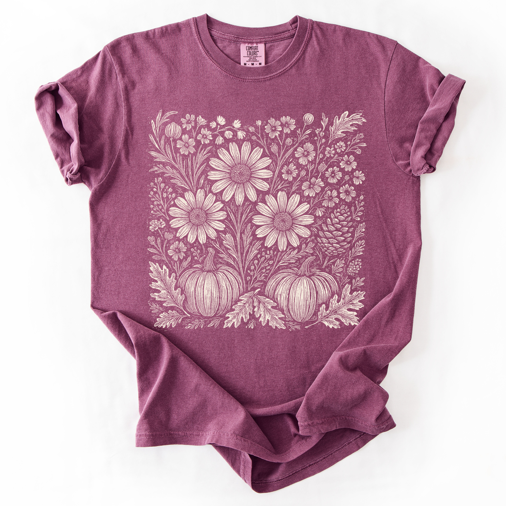 Autumn Wildflowers, Minimalist, Gorgeous, Fall, Pumpkin, Comfort Colors T-Shirt