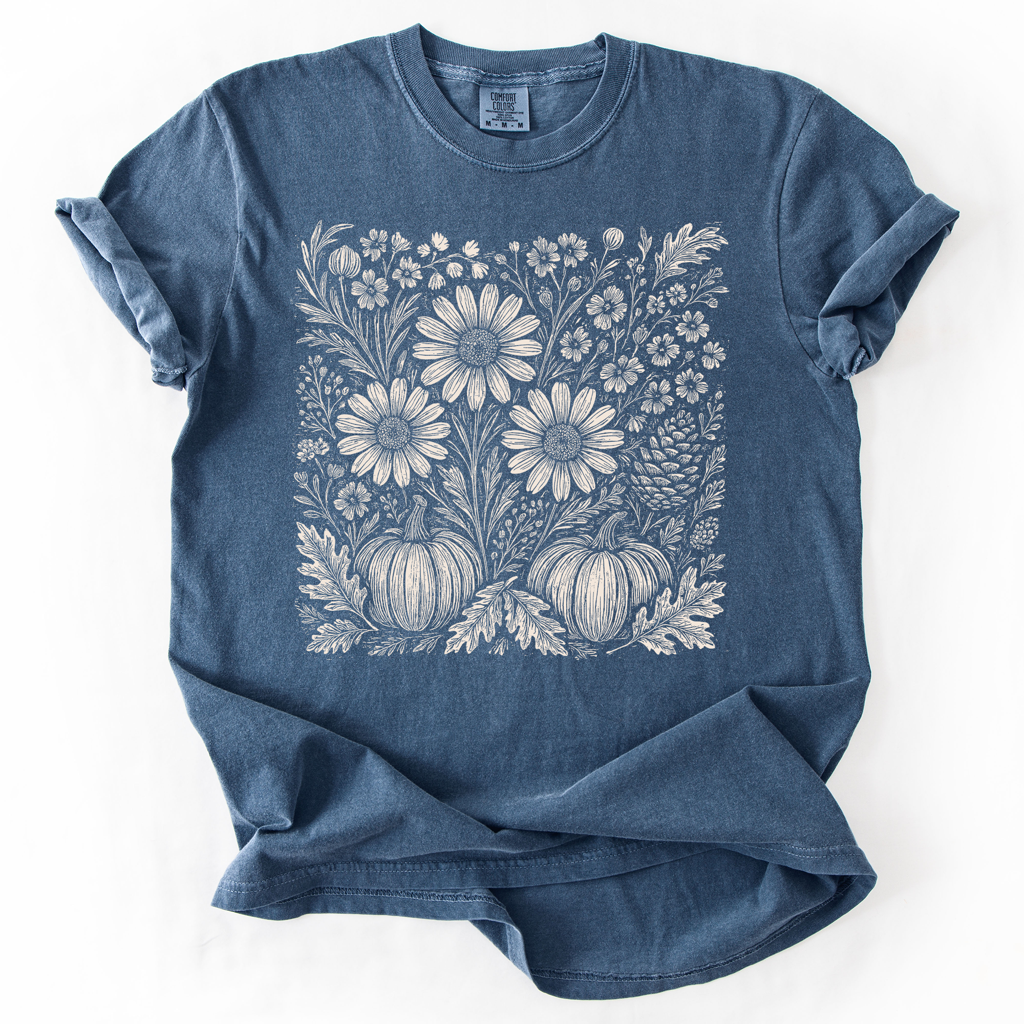 Autumn Wildflowers, Minimalist, Gorgeous, Fall, Pumpkin, Comfort Colors T-Shirt