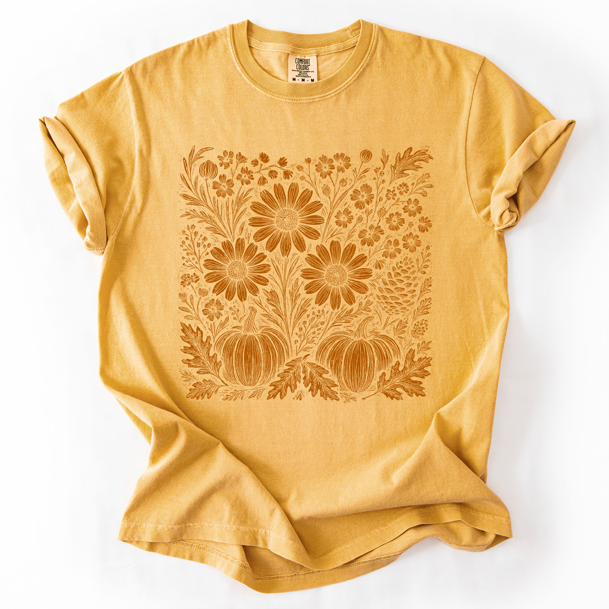Autumn Wildflowers, Minimalist, Gorgeous, Fall, Pumpkin, Comfort Colors T-Shirt