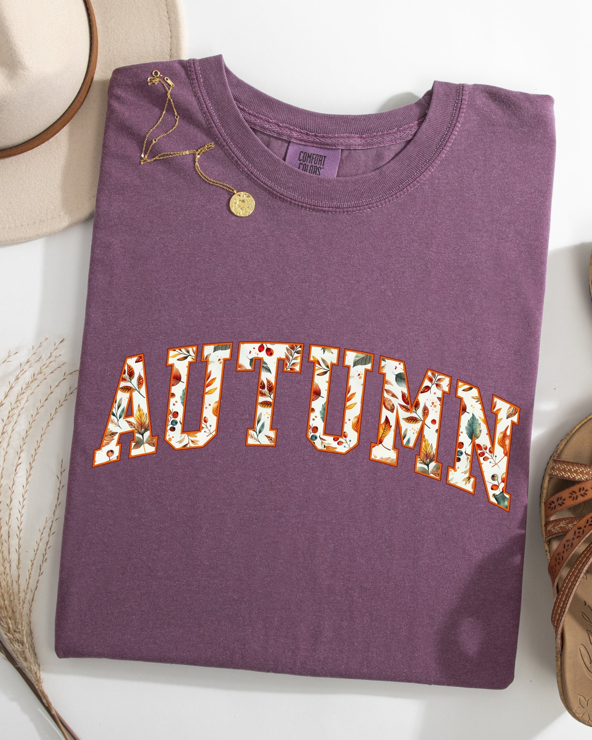 Autumn, Varsity, Fall, Collegiate, Retro, Vintage, Halloween Shirt Comfort Colors T-Shirt