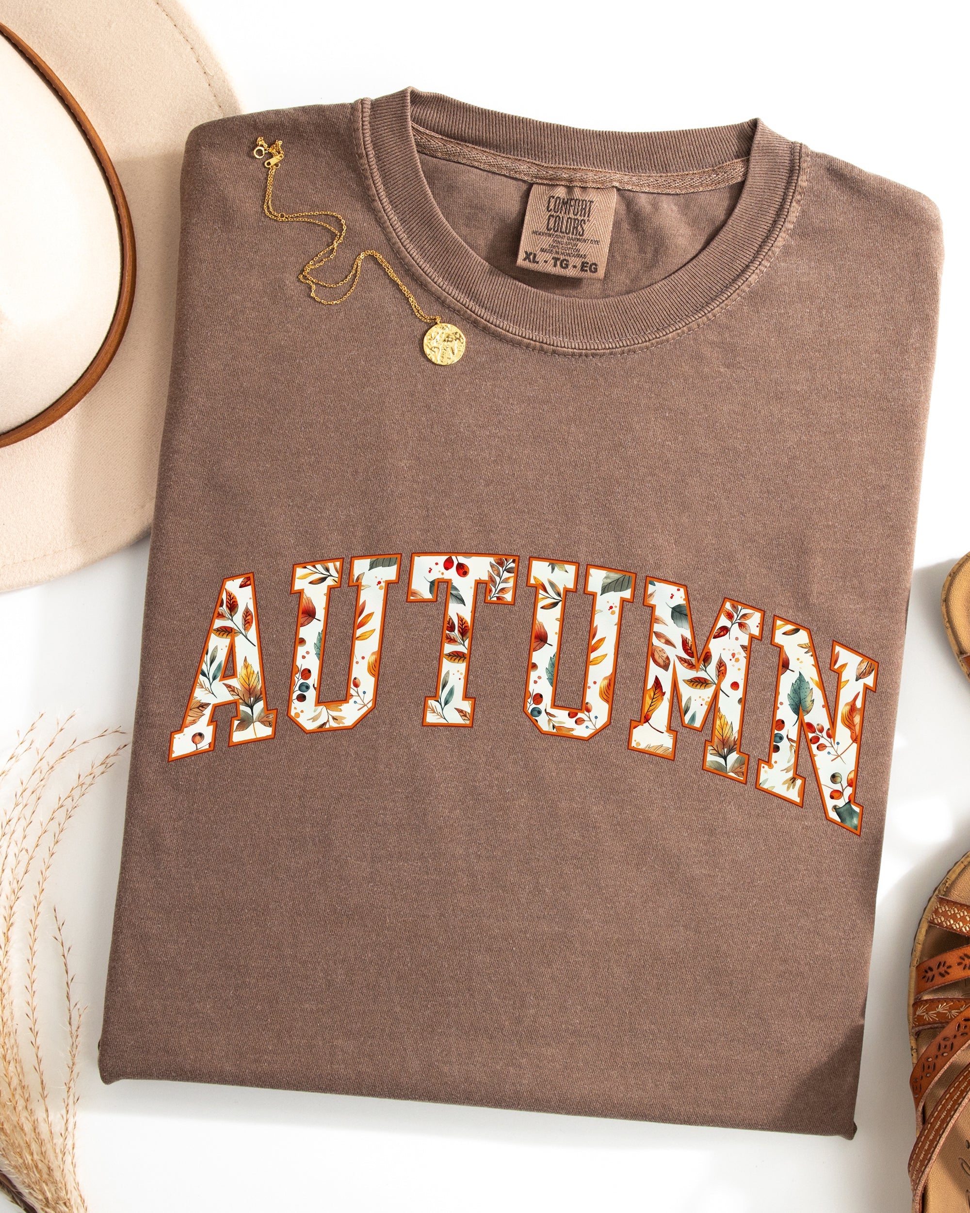 Autumn, Varsity, Fall, Collegiate, Retro, Vintage, Halloween Shirt Comfort Colors T-Shirt