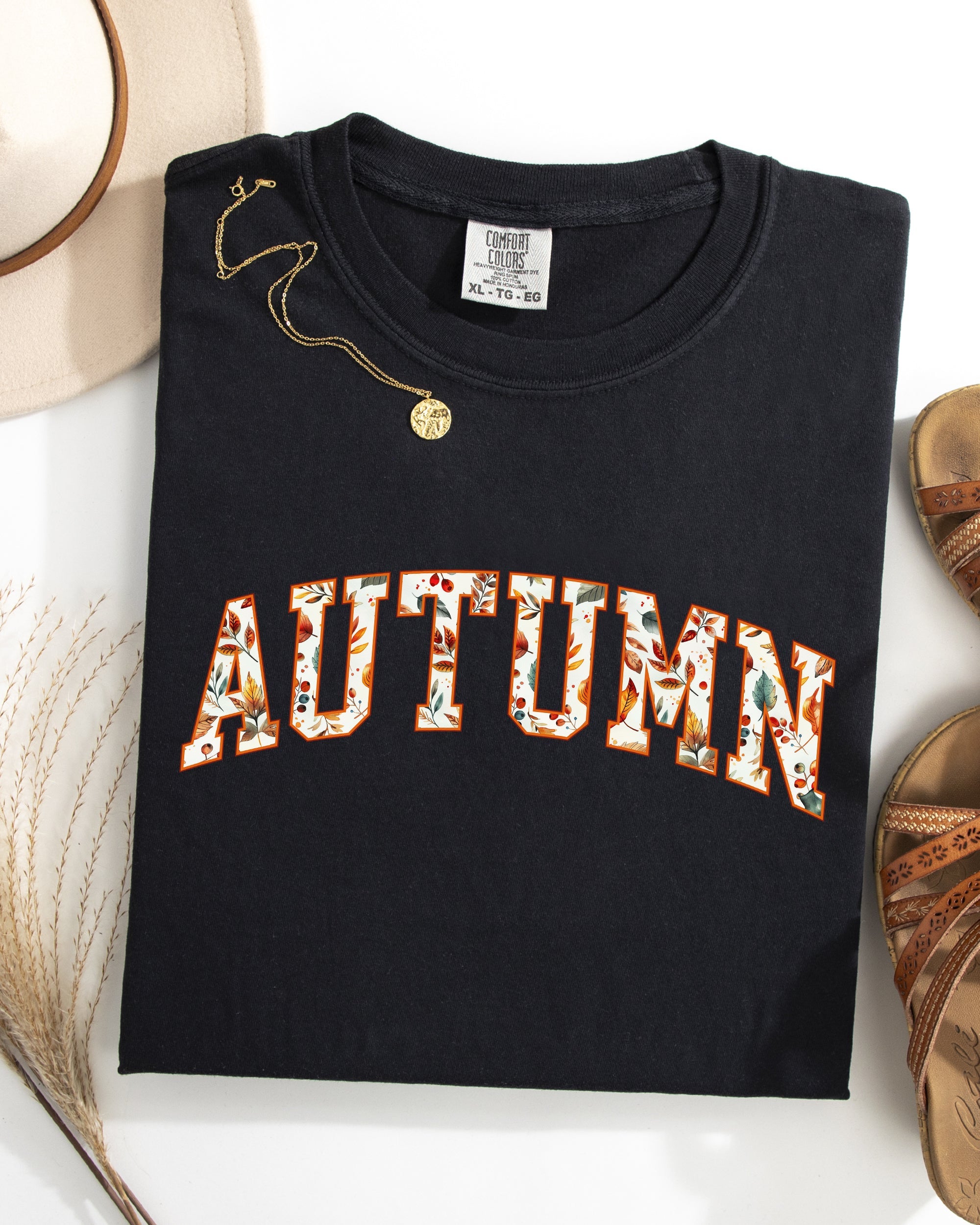 Autumn, Varsity, Fall, Collegiate, Retro, Vintage, Halloween Shirt Comfort Colors T-Shirt