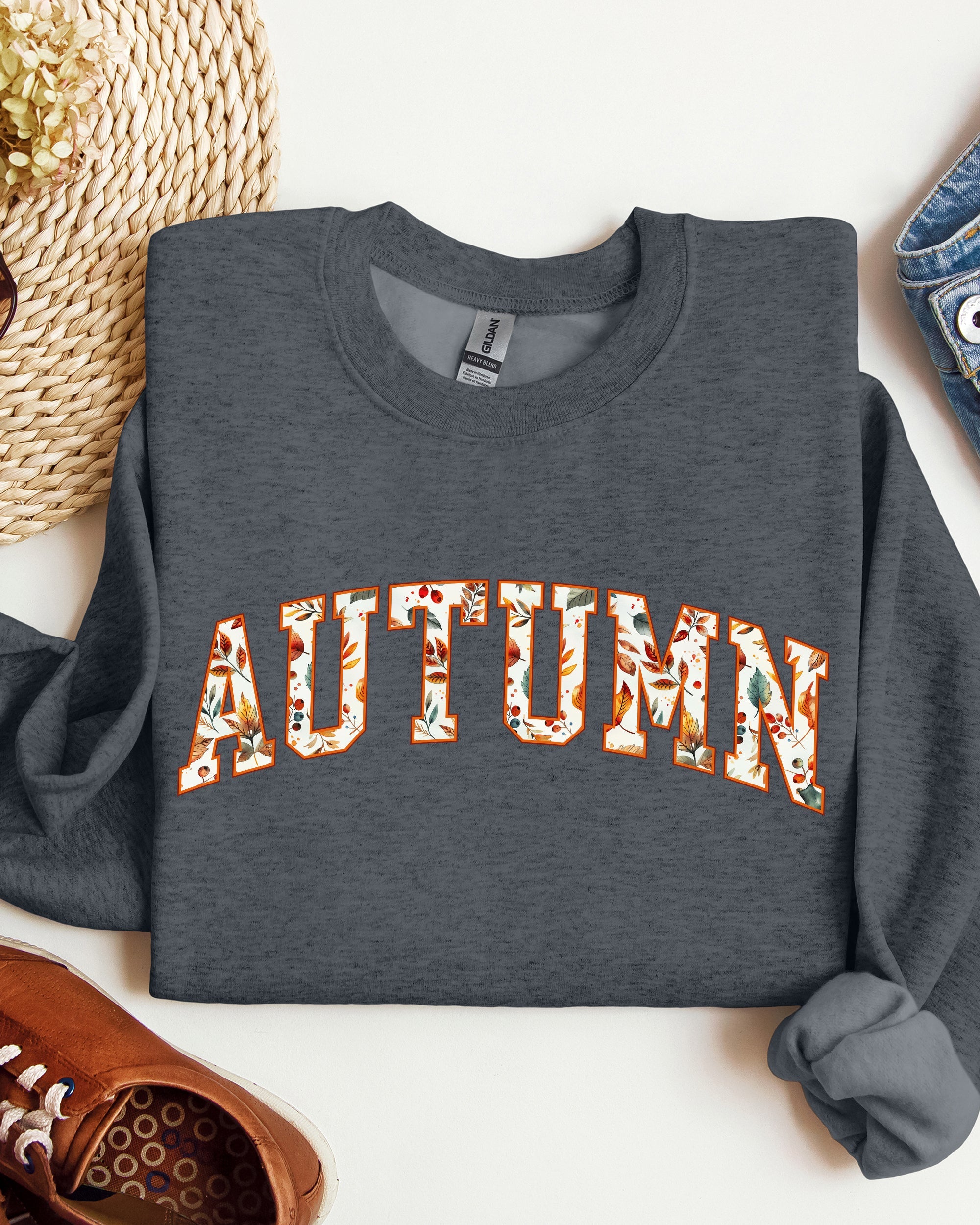 Autumn, Varsity, Fall, Collegiate, Retro, Vintage, Halloween Sweatshirt