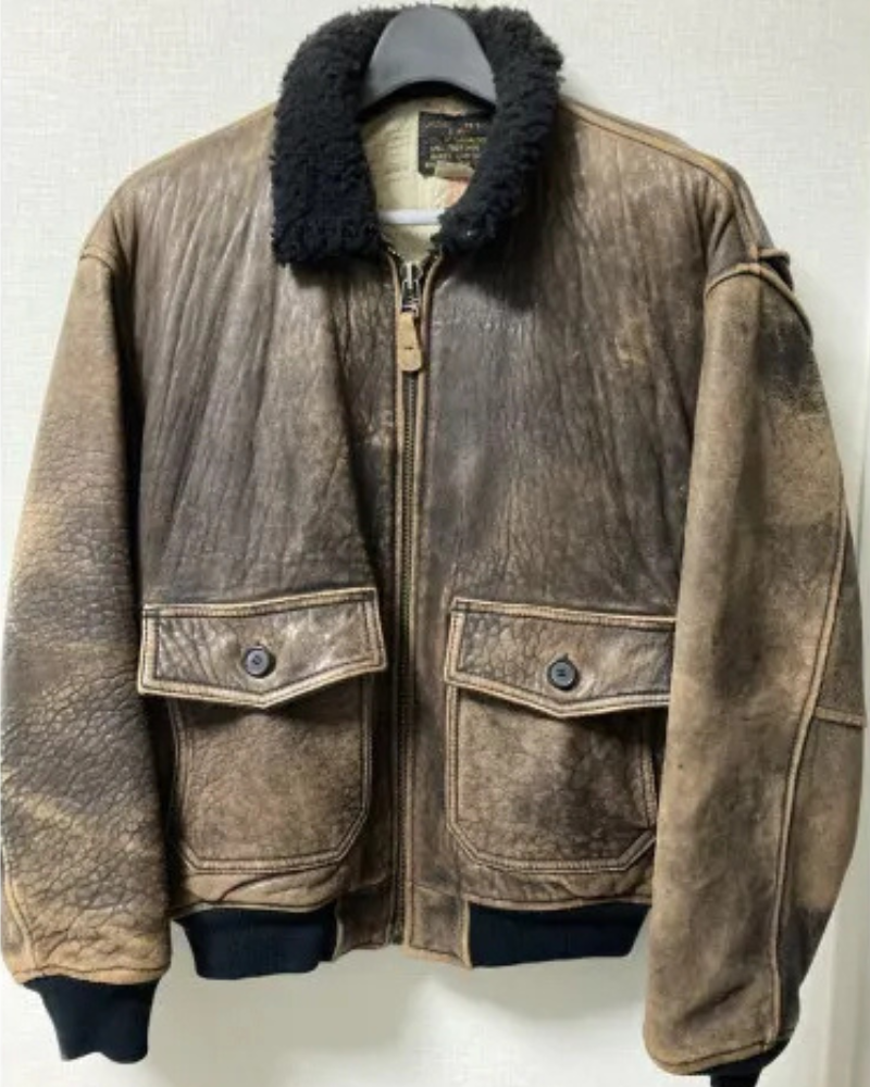Avirex G-1 Leather Bomber Jacket Clanton Jacket