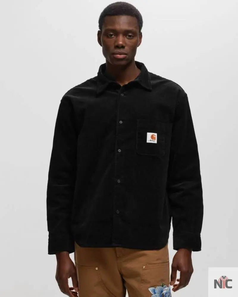 Awake NY X Carhartt WIP Black Collared Shirt Clanton Jacket