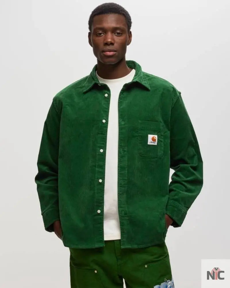 Awake NY X Carhartt WIP Green Collared Shirt Clanton Jacket