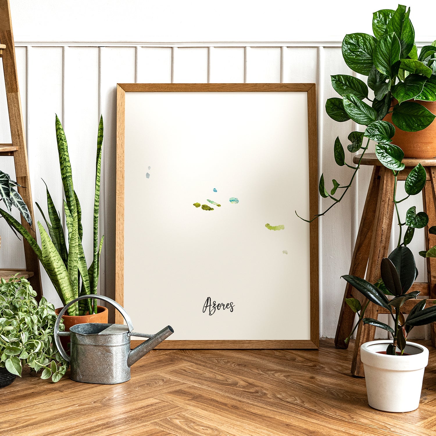 Azores Watercolor Map