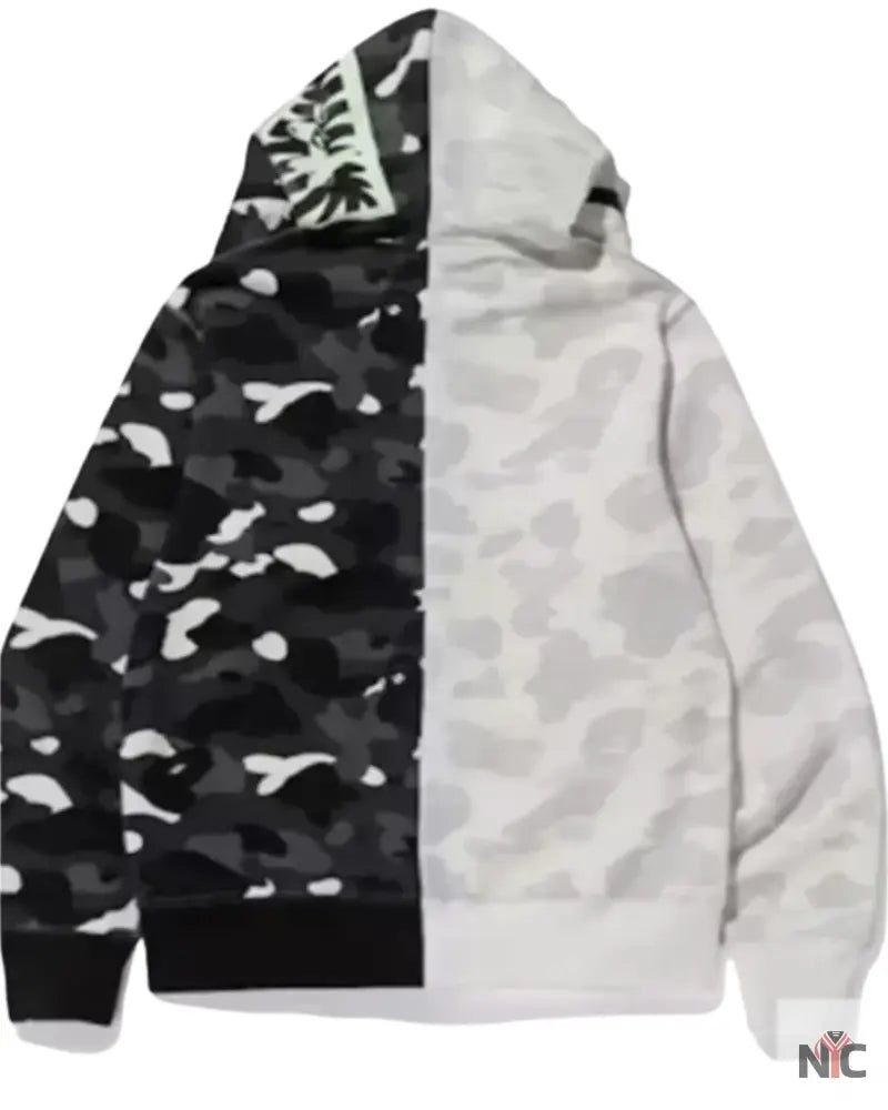 BAPE City Camo Half Shark Full Zip Hoodie Clanton Jacket