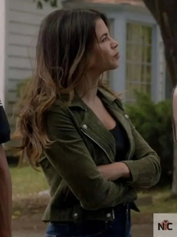 Bailey Nune The Rookie Green Leather Jacket Clanton Jacket