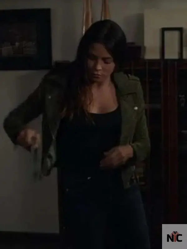 Bailey Nune The Rookie Green Leather Jacket Clanton Jacket