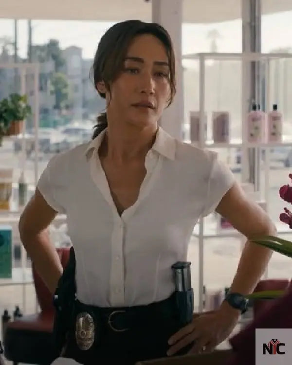 Ballard S01 Maggie Q White Shirt Clanton Jacket