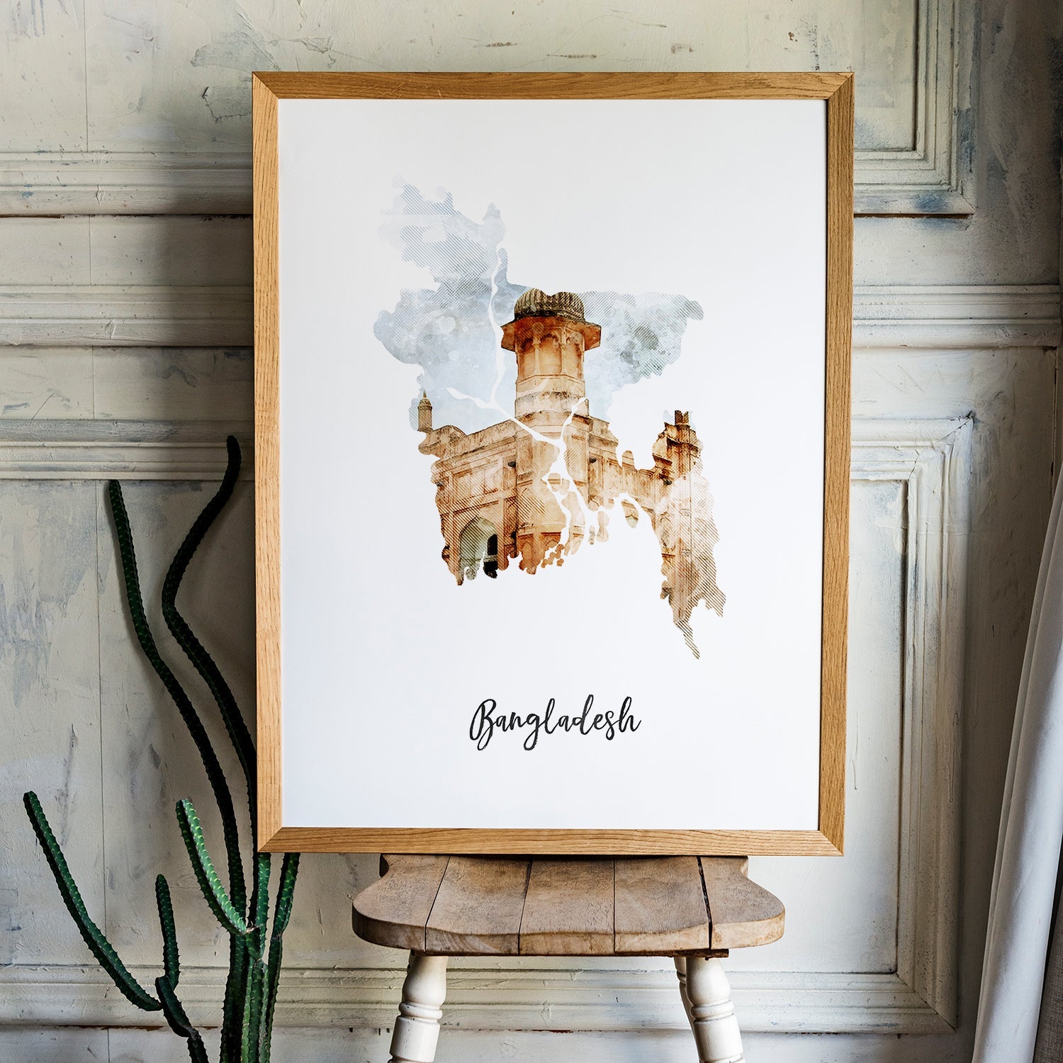 Bangladesh Watercolor Map