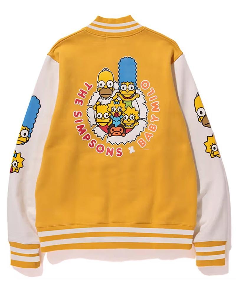 Bape Simpsons Baby Milo Varsity Jacket Clanton Jacket