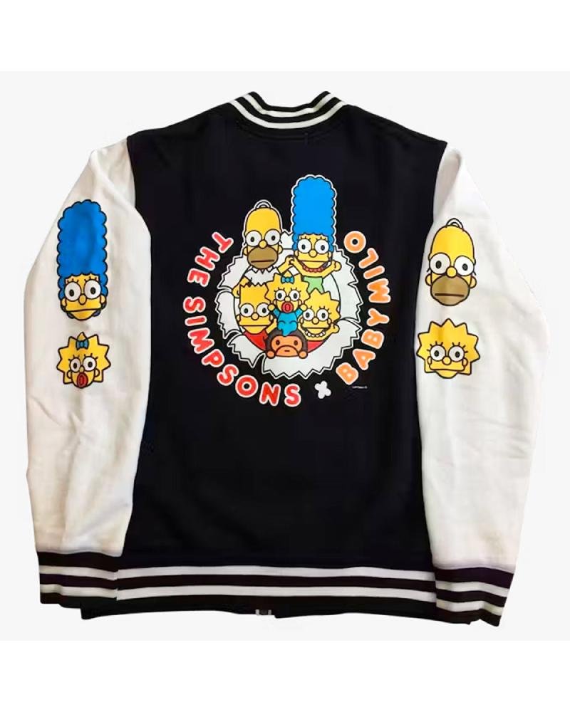 Bape Simpsons Baby Milo Varsity Jacket Clanton Jacket