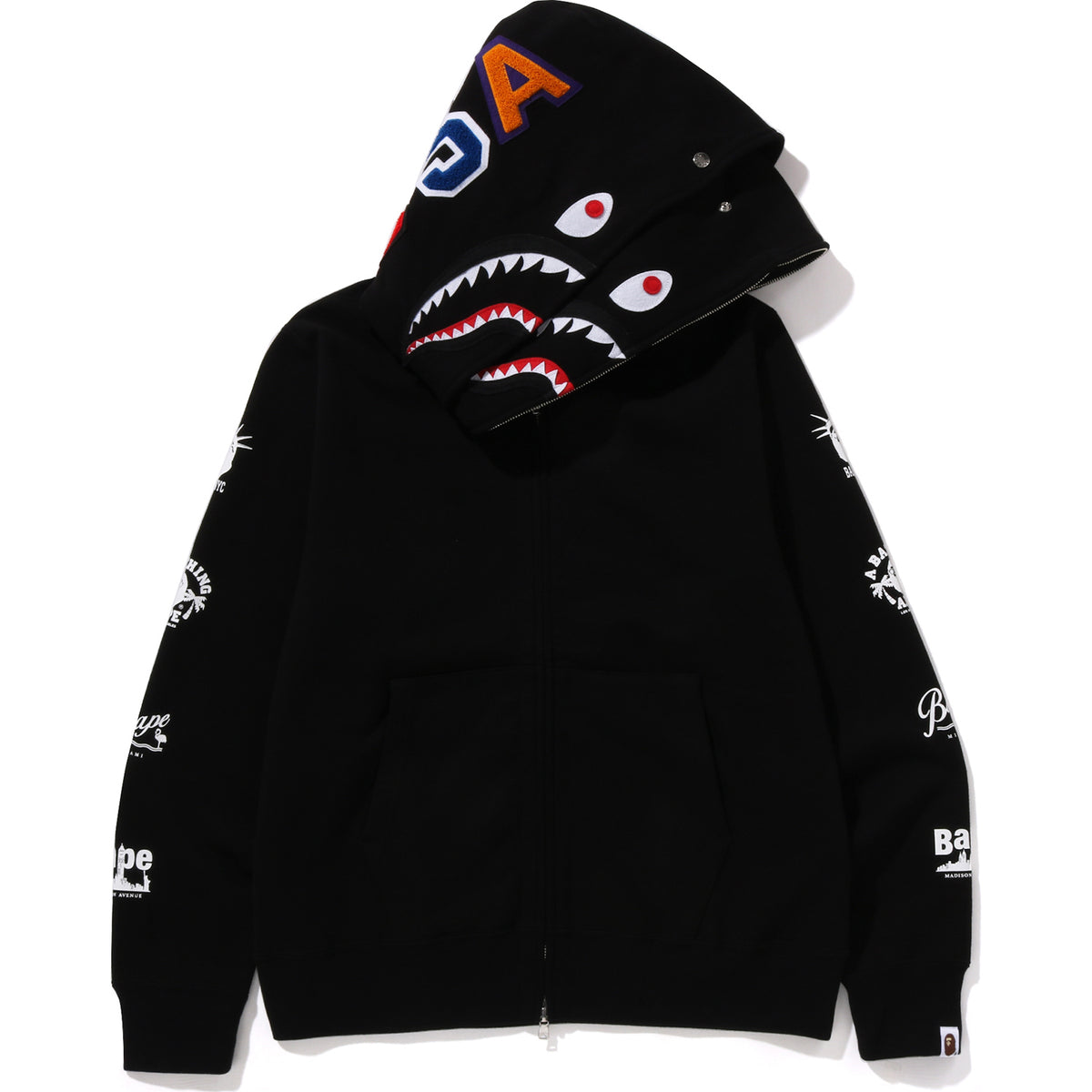 Bape Us Double Shark Full Zip Hoodie Mens - Trendy Layer