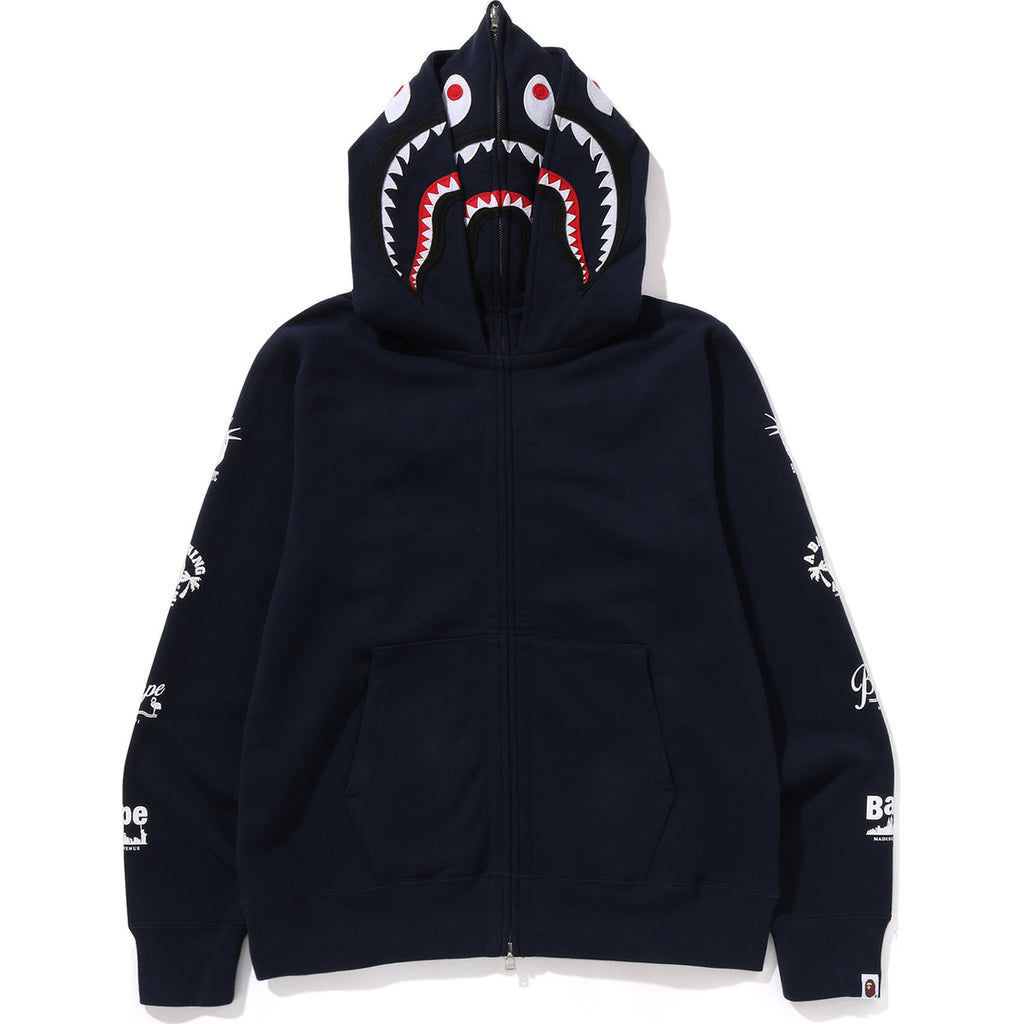 Bape Us Double Shark Full Zip Hoodie Mens - Trendy Layer