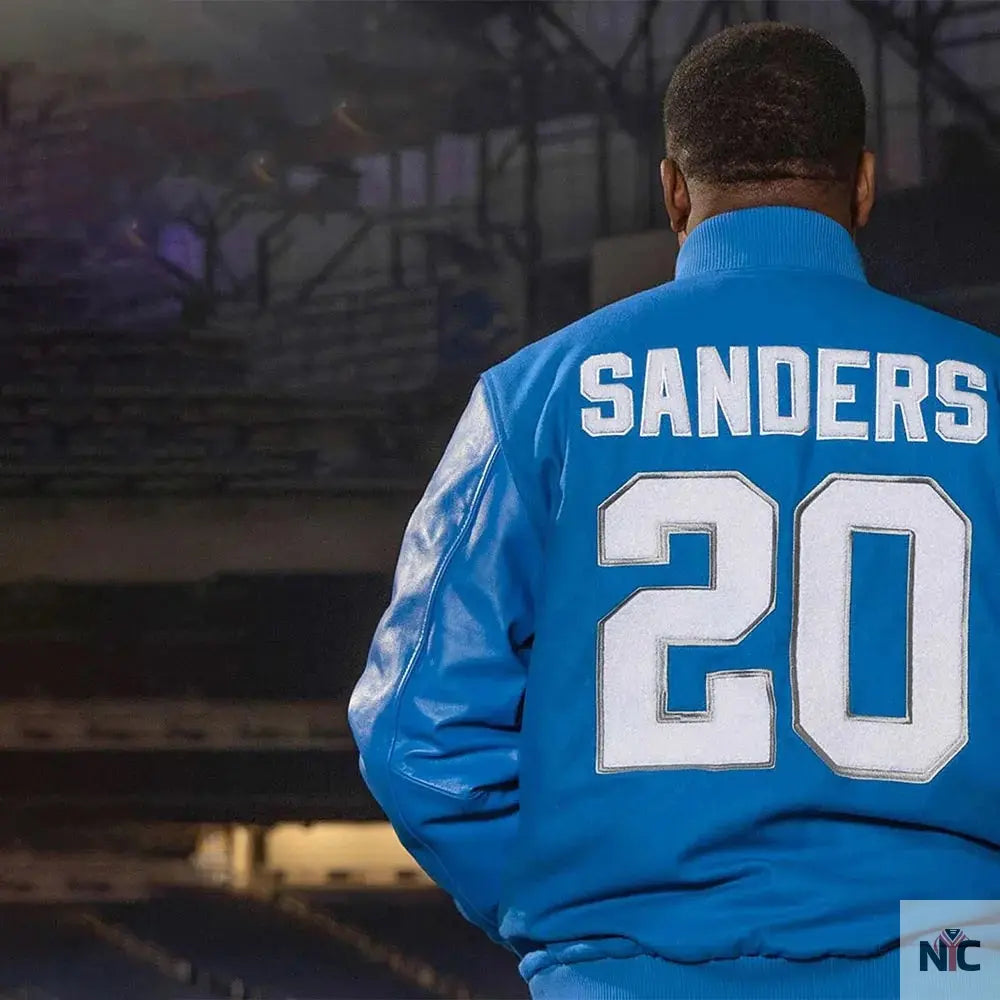 Barry Sanders Detroit Lions Jacket Clanton Jacket