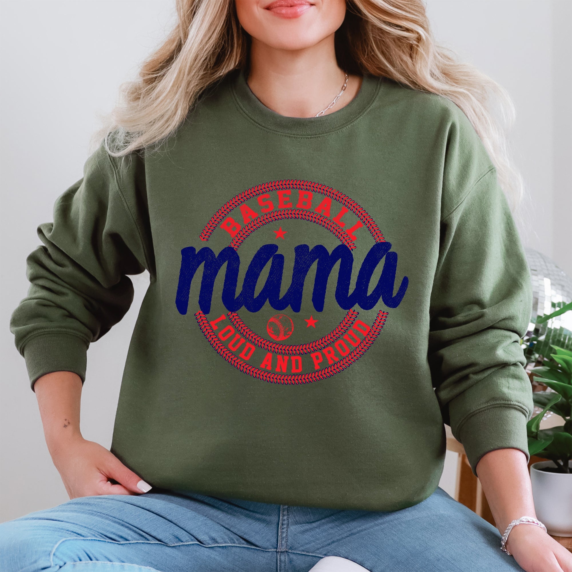 Baseball Mama, Loud and Proud, Sports, Mother's Day Sweatshirt