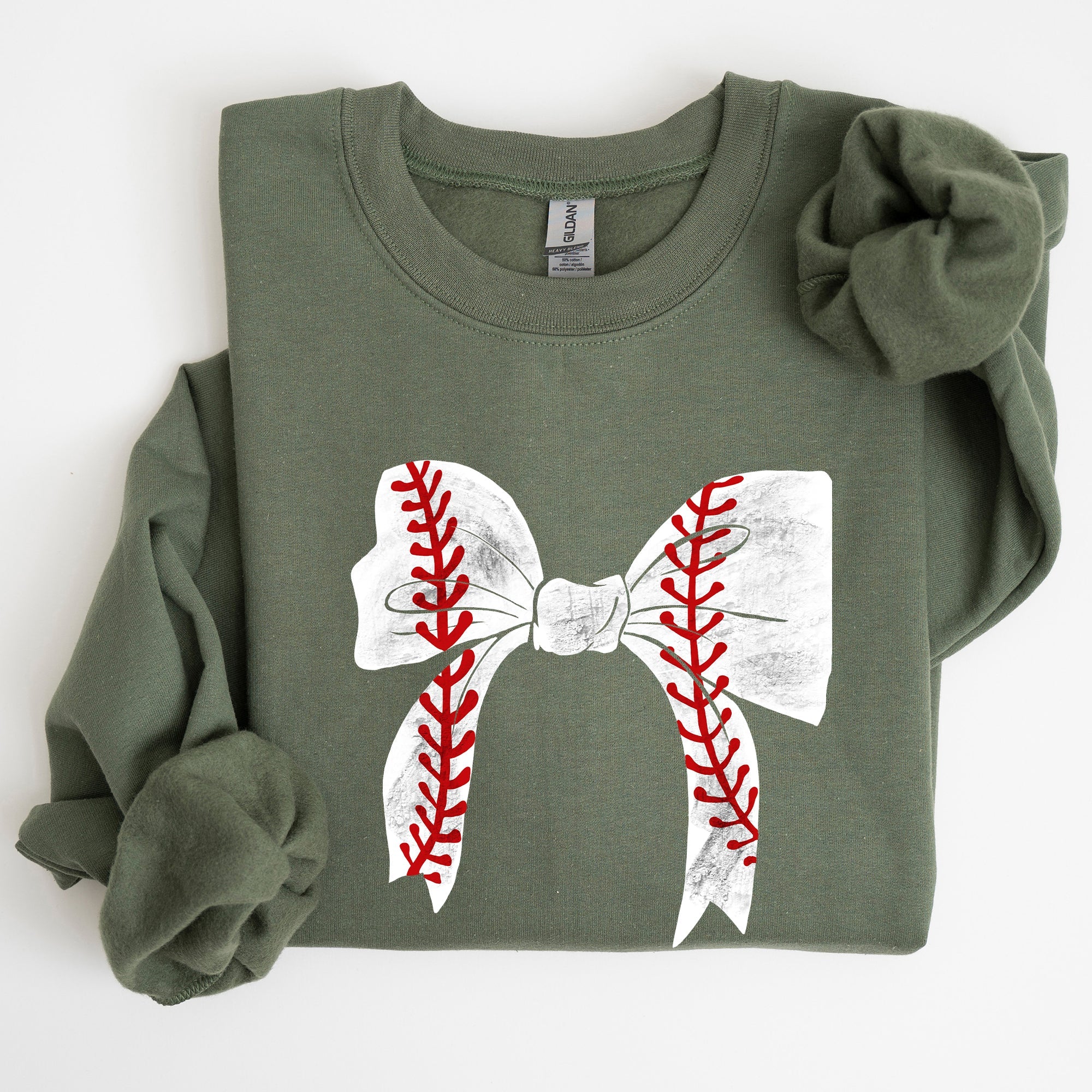Baseball, Bow, Mom, Mother's Day Sweatshirt
