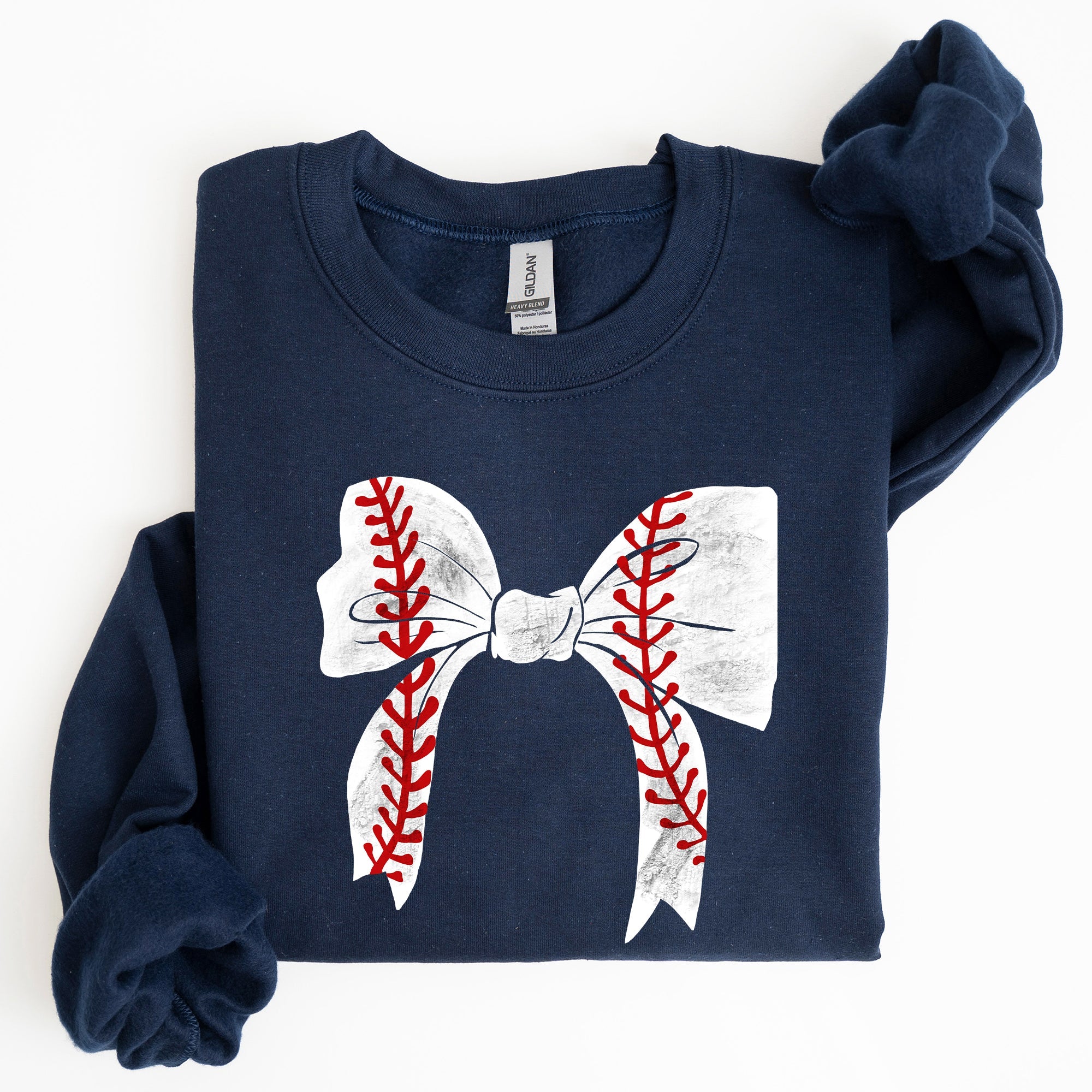 Baseball, Bow, Mom, Mother's Day Sweatshirt