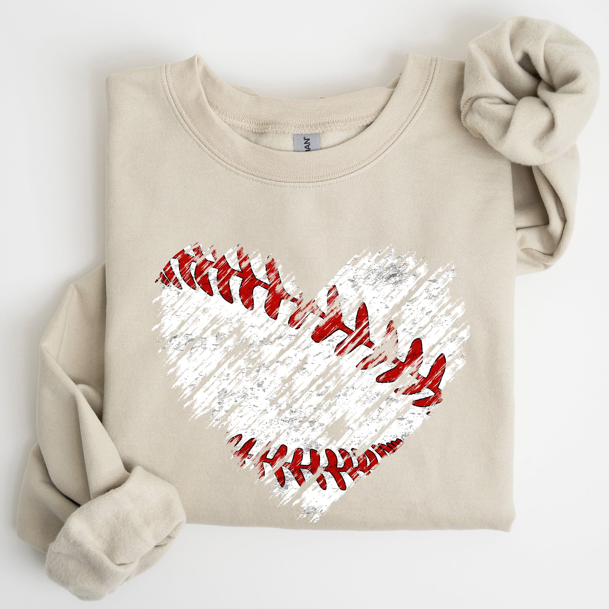 Baseball, Heart, Mom, Mother's Day Sweatshirt