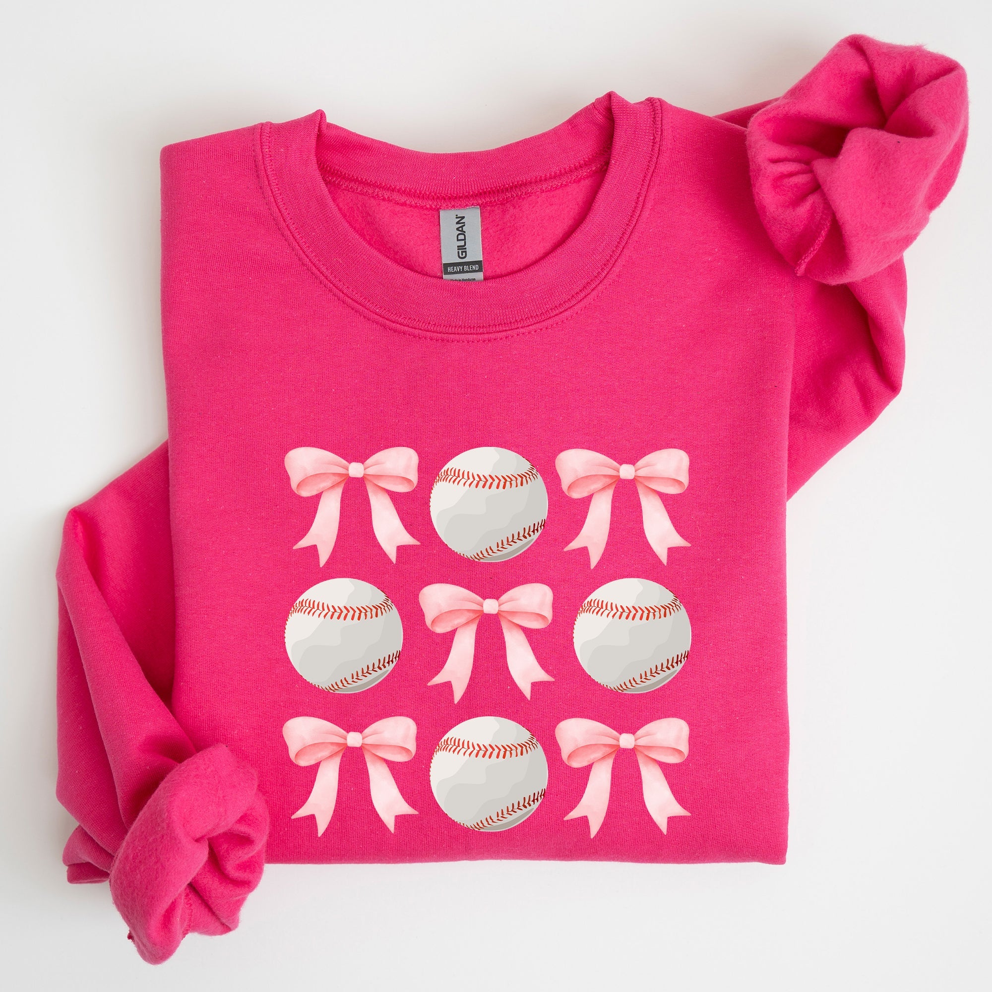 Baseball, Pink Bows, Mother, Mama, Sports, Coquette Sweatshirt