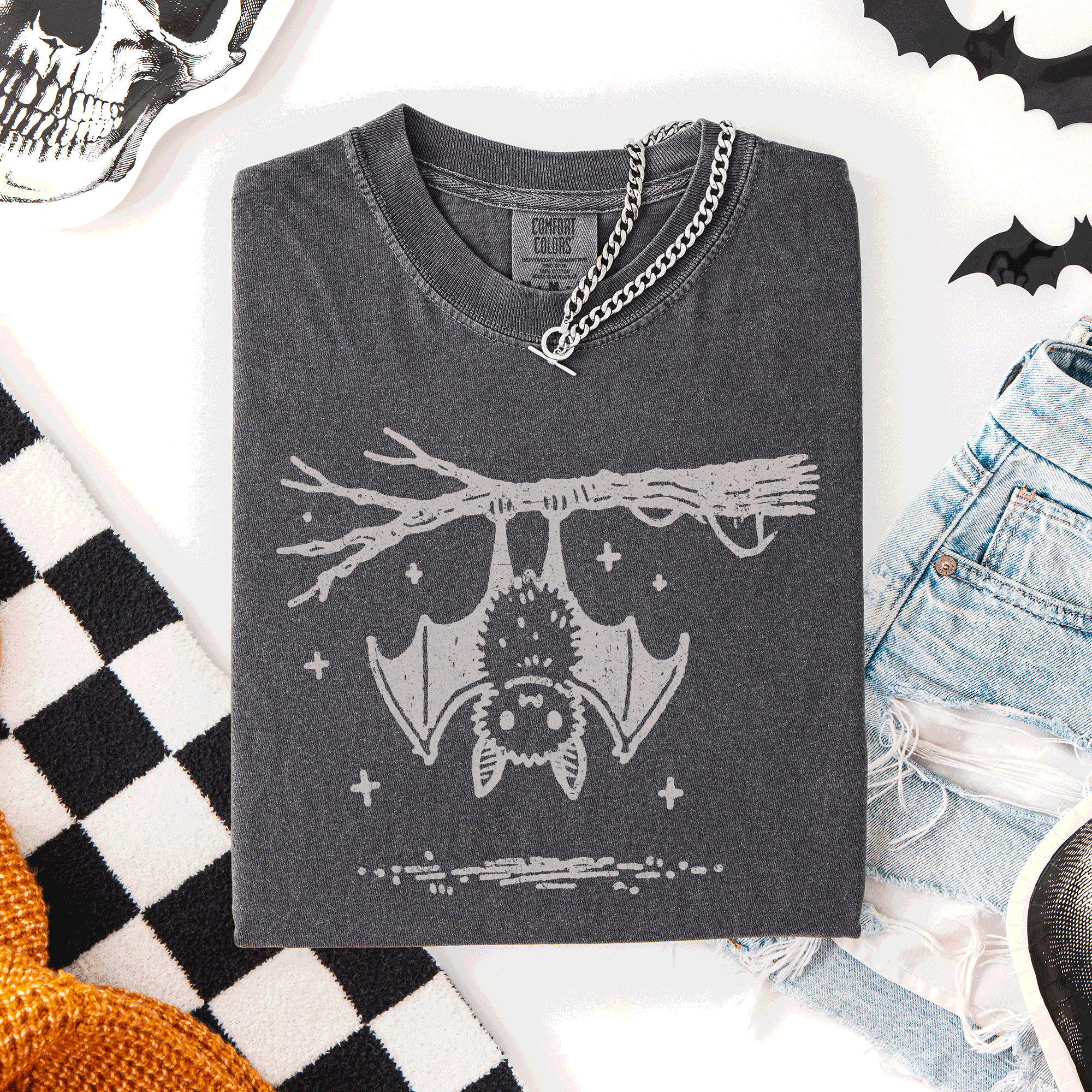 Bat, Cute, Adorable, Halloween, Comfort Colors T-Shirt
