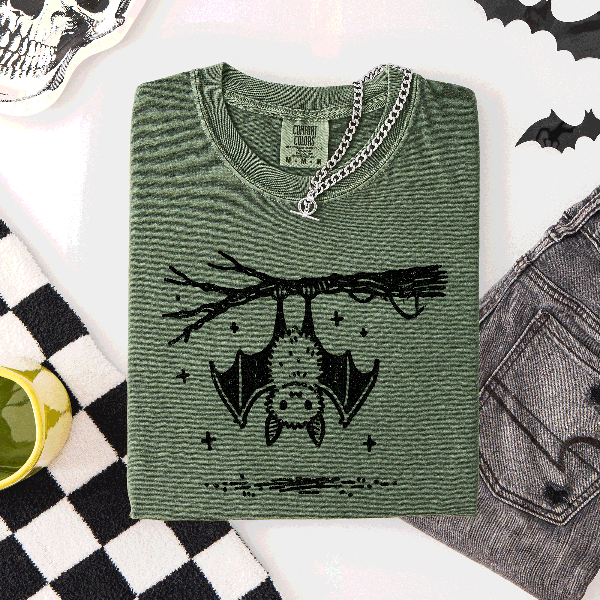 Bat, Cute, Adorable, Halloween, Comfort Colors T-Shirt