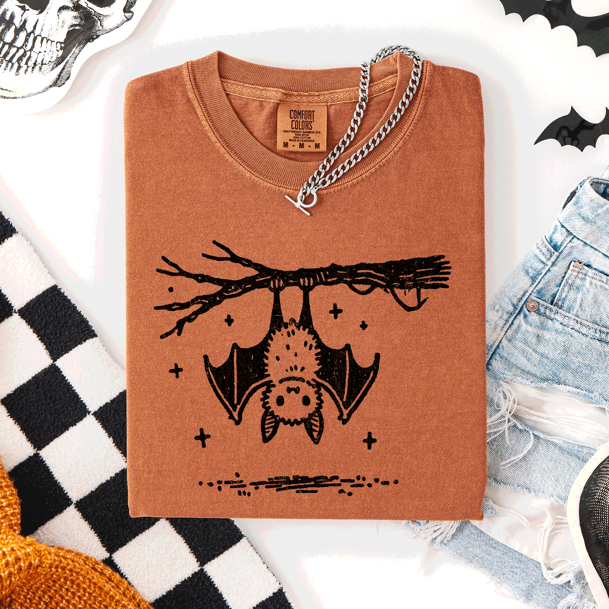 Bat, Cute, Adorable, Halloween, Comfort Colors T-Shirt