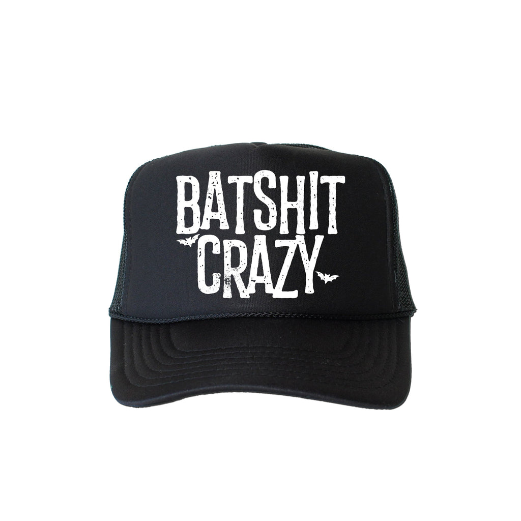 Batshit Crazy, Sassy, Funny, Halloween, Black Snapback Trucker Hat