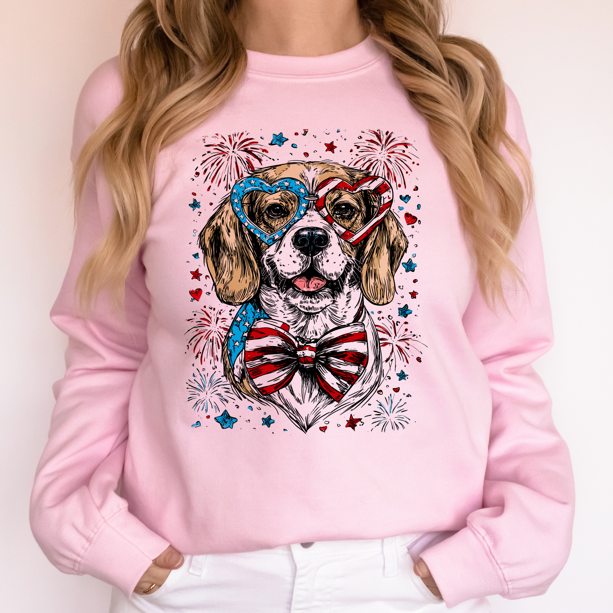 Beagle Patriotic Dog, USA, America, Pet Lover, 4th of July Sweatshirt