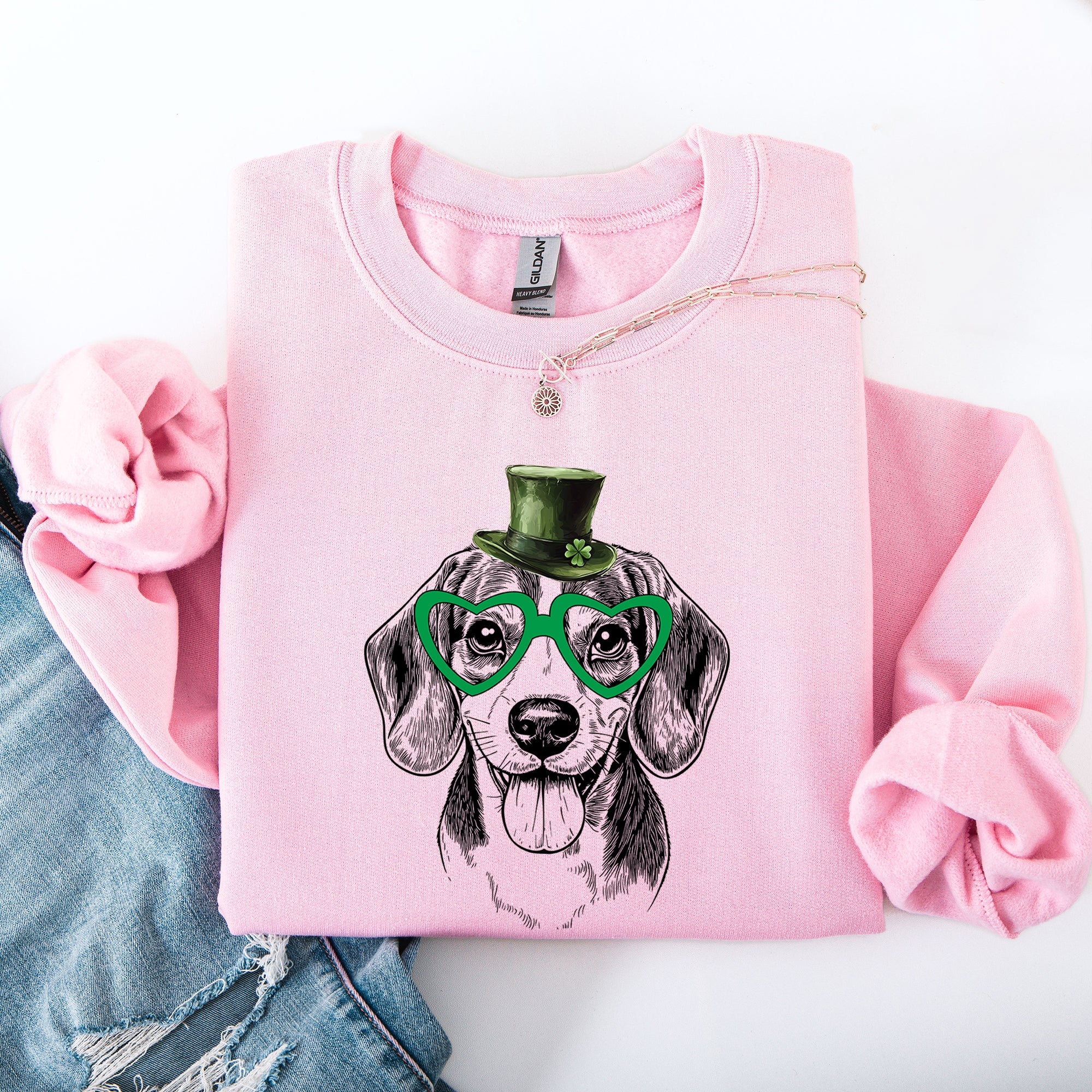 Beagle, Adorable Dog, St Patrick's Day, Lucky, Irish Sweatshirt