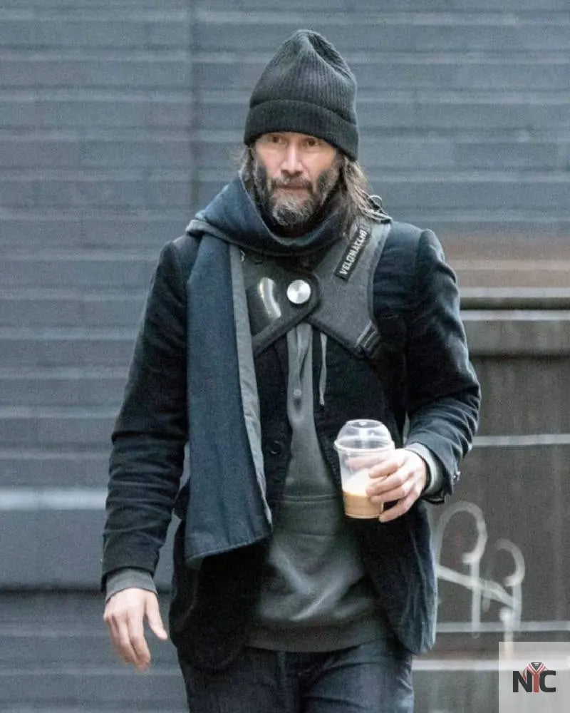 Bearded Keanu Reeves Velomacchi Black Blazer Clanton Jacket