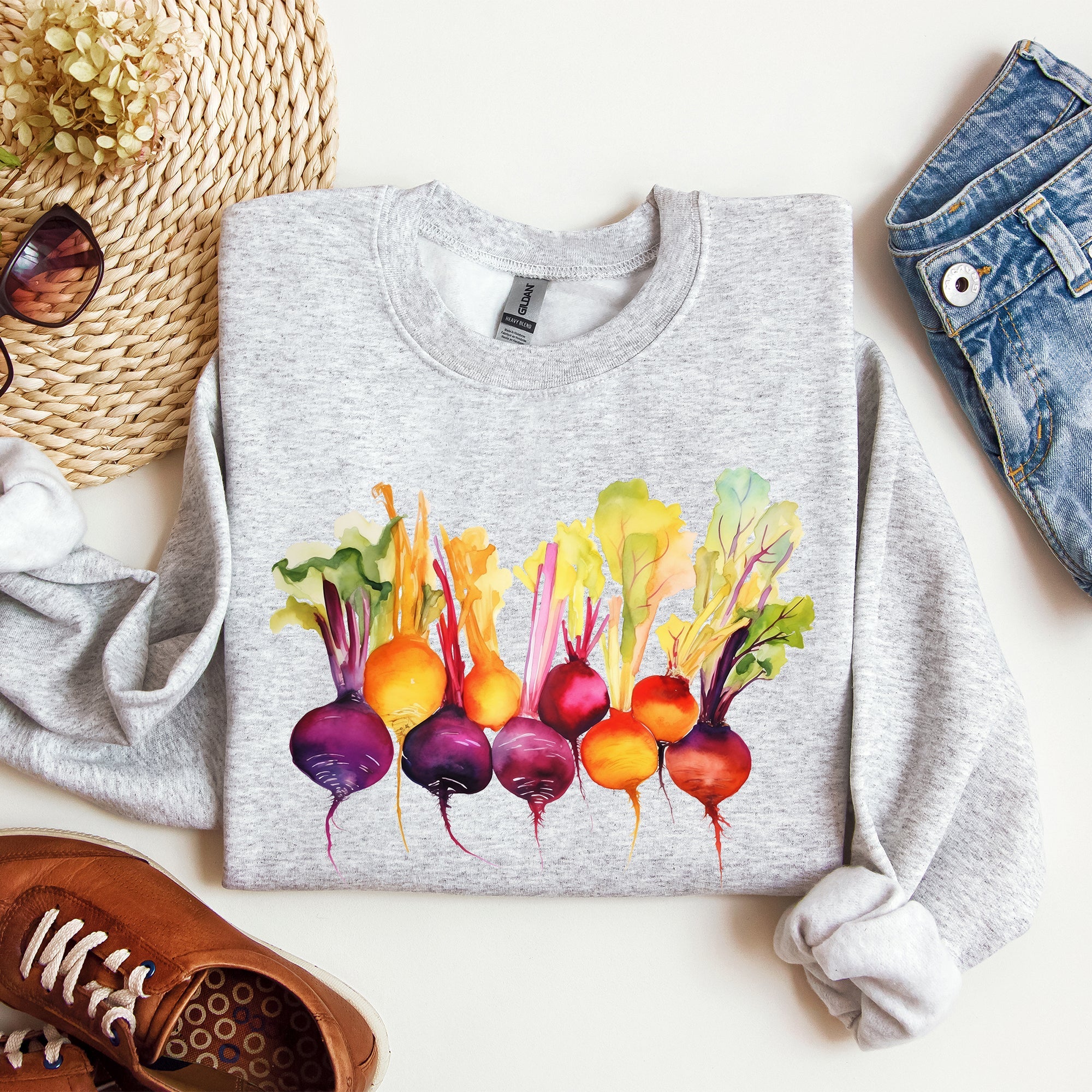 Beets, Watercolor Vegetables, Gardening Sweatshirt