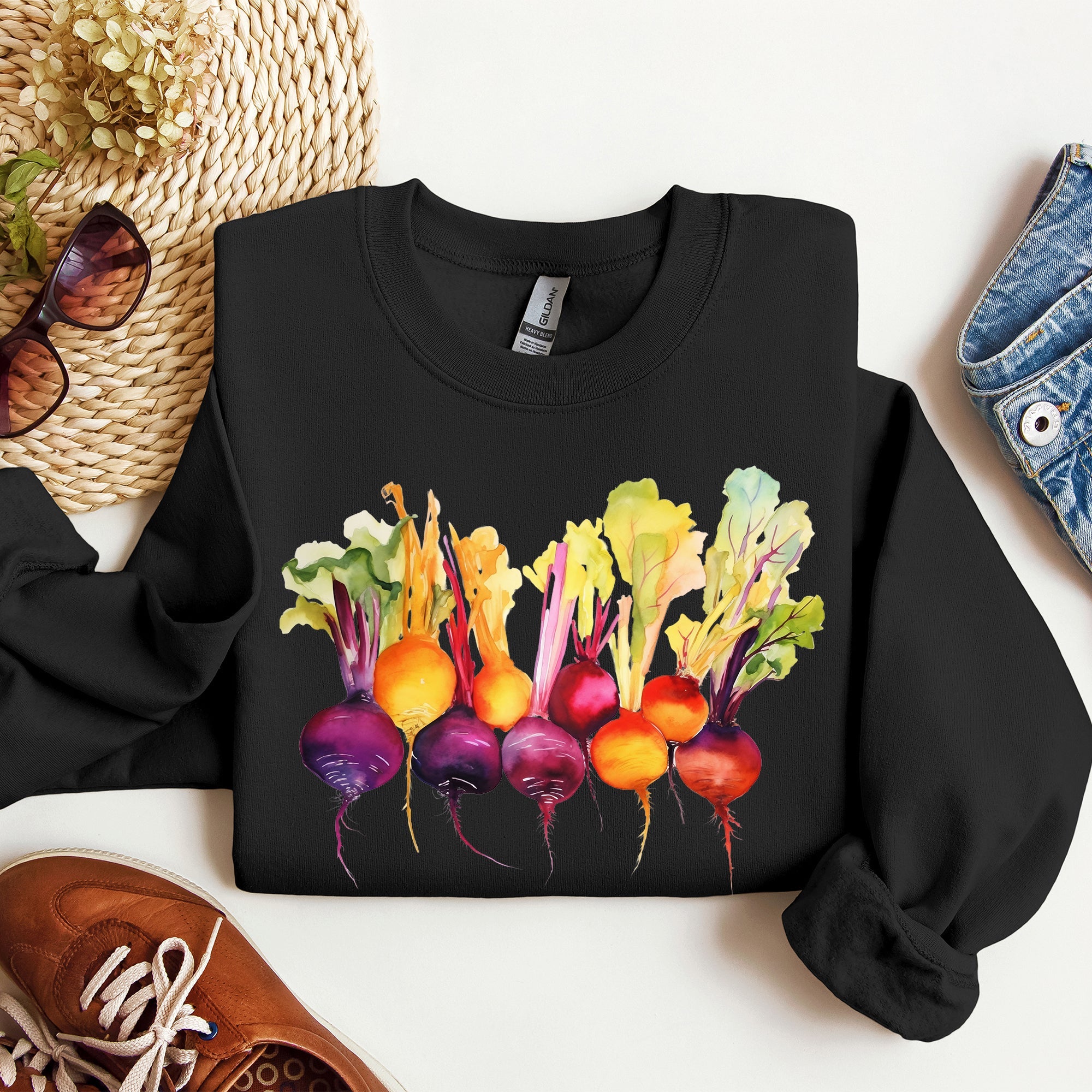 Beets, Watercolor Vegetables, Gardening Sweatshirt