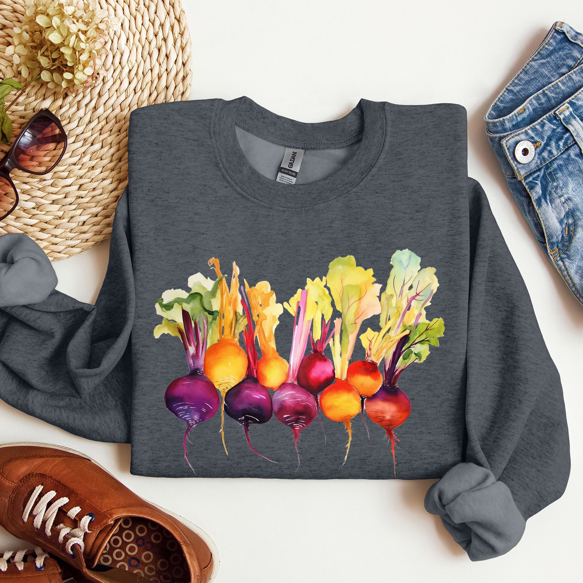Beets, Watercolor Vegetables, Gardening Sweatshirt