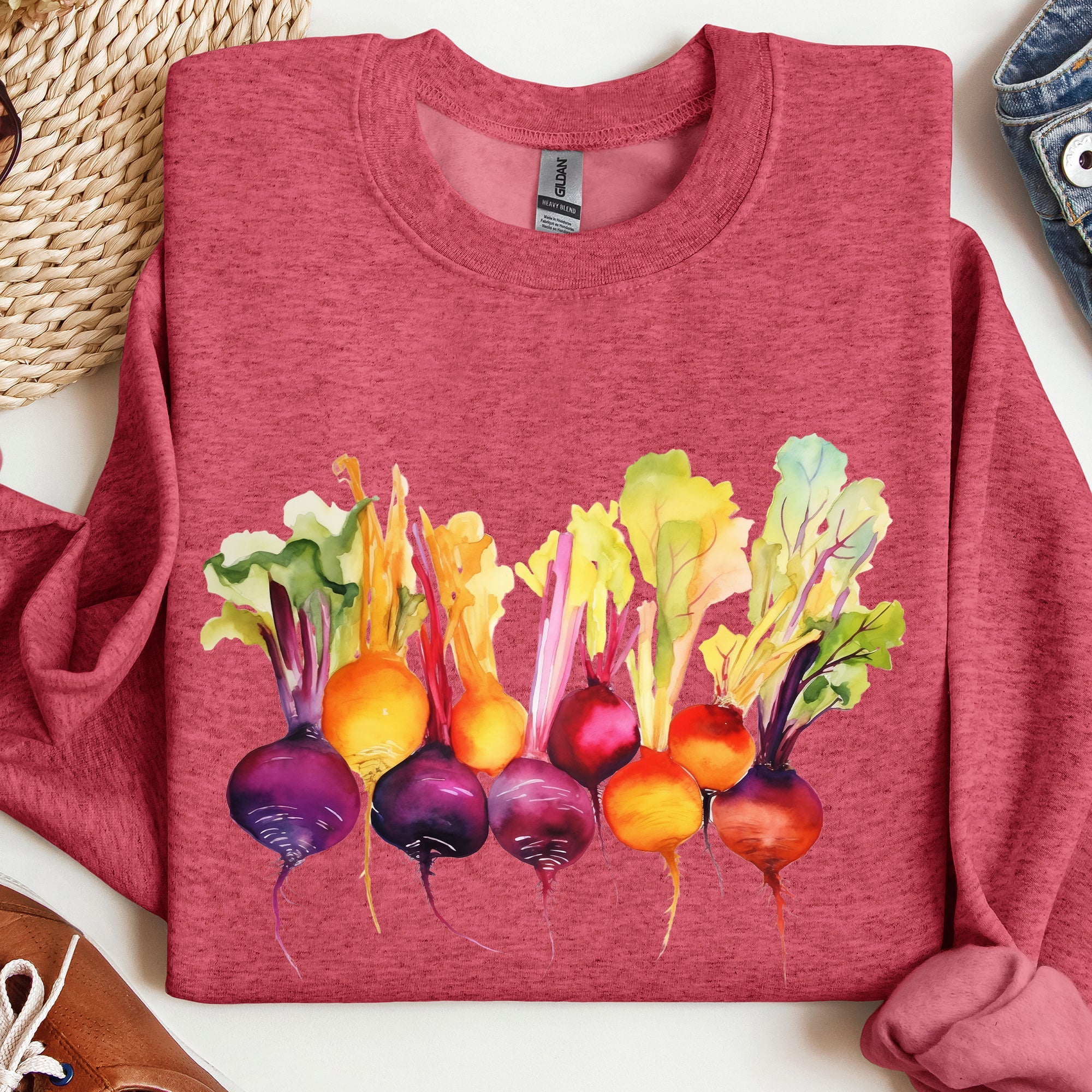 Beets, Watercolor Vegetables, Gardening Sweatshirt