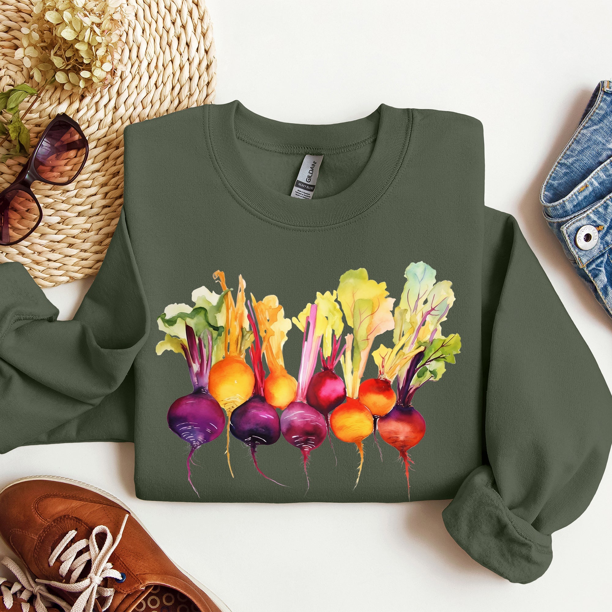Beets, Watercolor Vegetables, Gardening Sweatshirt
