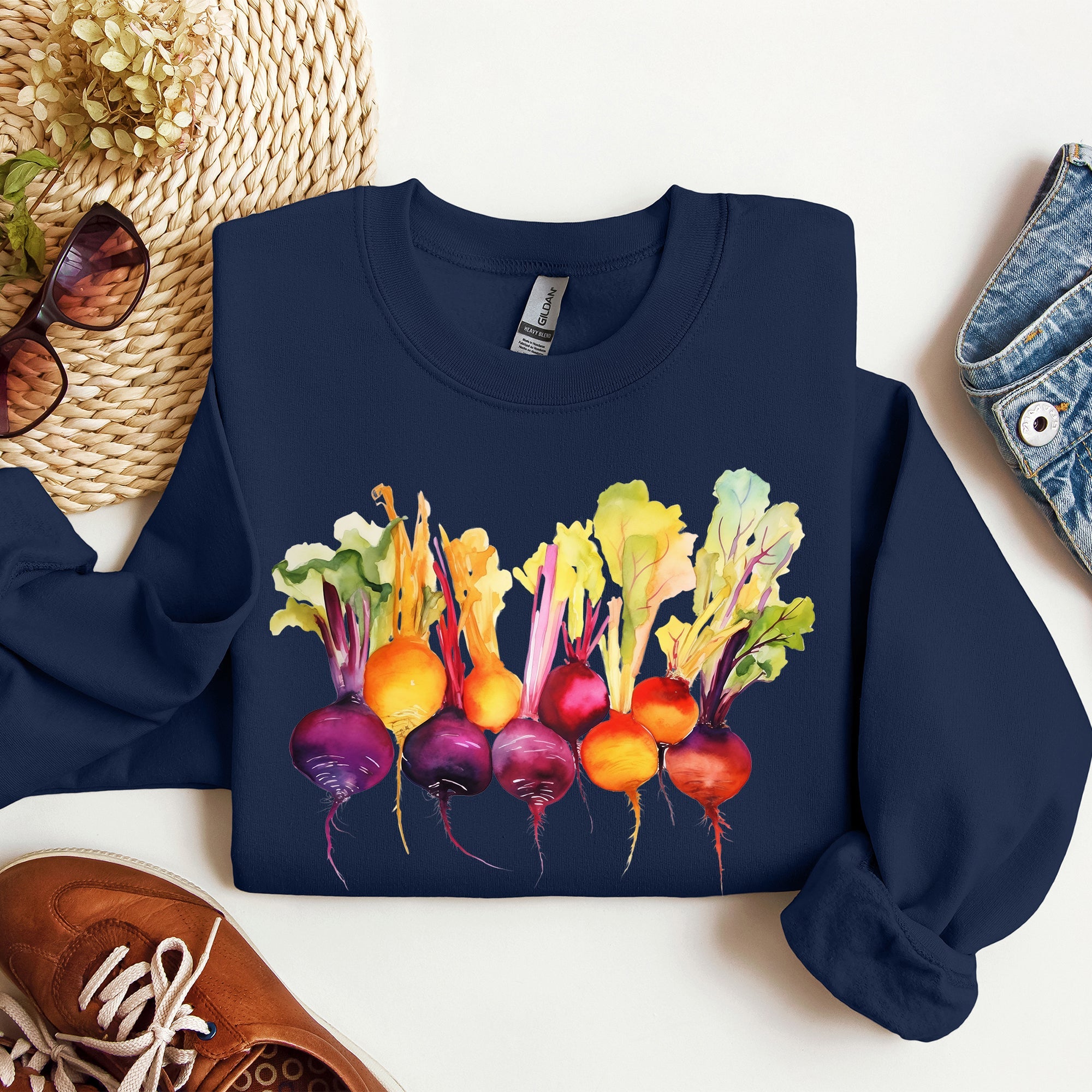 Beets, Watercolor Vegetables, Gardening Sweatshirt