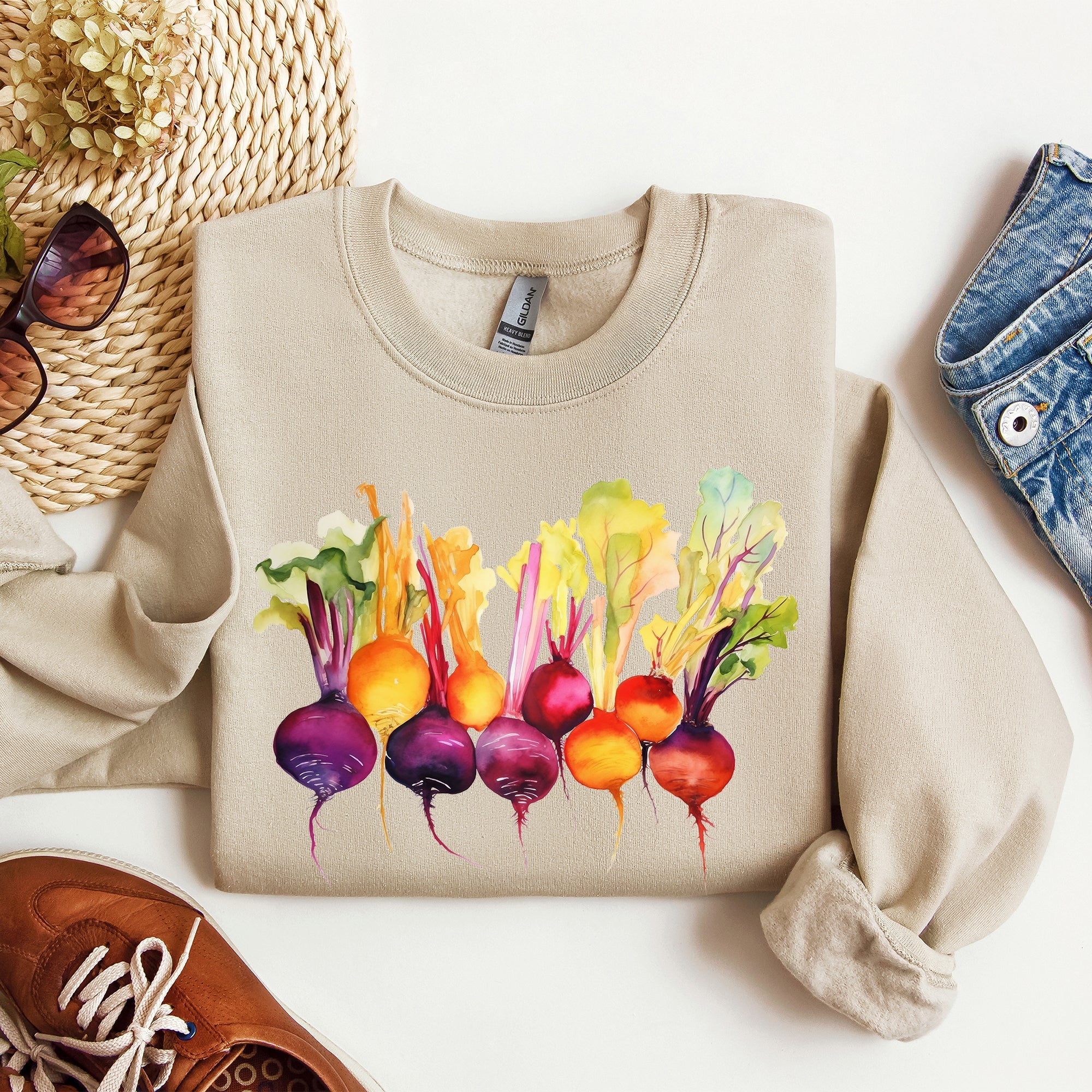 Beets, Watercolor Vegetables, Gardening Sweatshirt