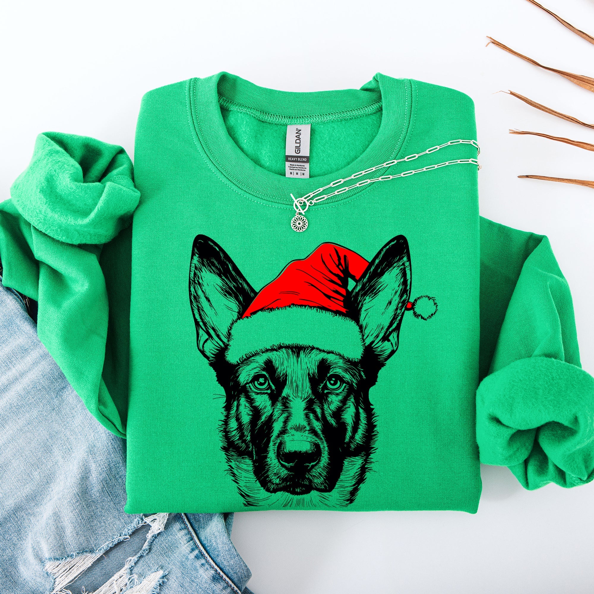 Belgian Malinois, Santa, Dog, Christmas, Dog Lover, Pet Sweatshirt