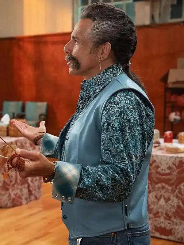 Ben Stiller Happy Gilmore 2 Blue Vest Clanton Jacket