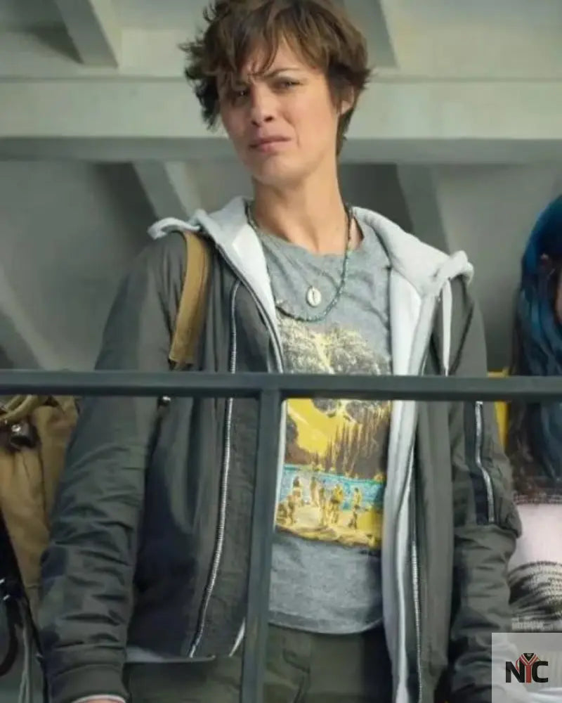 Bérénice Bejo Under Paris 2024 Gray Jacket Clanton Jacket