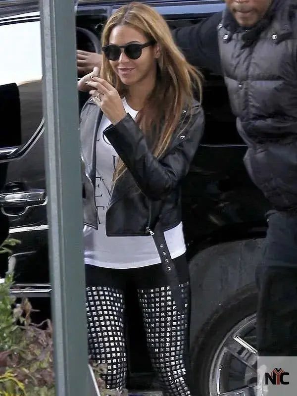 Beyonce Biker Leather Jacket Clanton Jacket