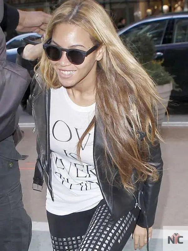 Beyonce Biker Leather Jacket Clanton Jacket